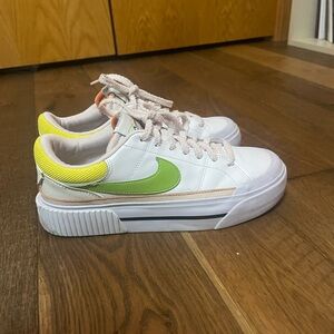 White platform Nike sneakers size 9.5 women's